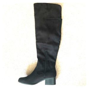 Classified knee high boots